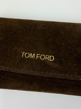 Tom Ford Brown Suede-Like Eyeglass & Sunglasses Case – Case Only